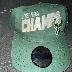 Bucks 2021 NBA Champs Adjustable Cap